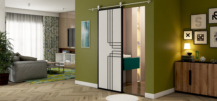 sliding bathroom door installation in Lancaster